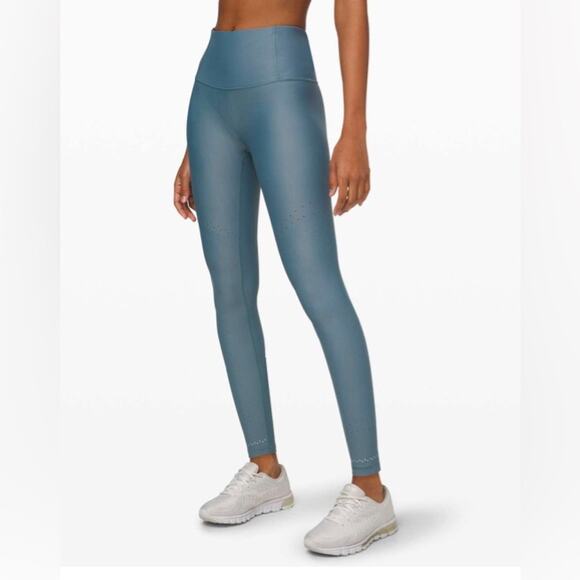 Lululemon womens 2 zoned in tight 27” blue charcoal leggings compression - Picture 1 of 15